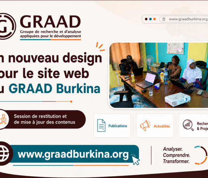 Nouveau design pour le site web du GRAAD Burkina : une plateforme renouvelée au service de la recherche et du développement